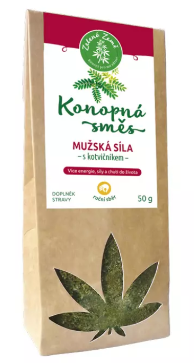 Konopná směs Mužská síla 50 g Zelená Země 